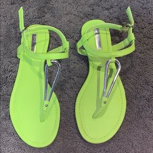 Neon sandals